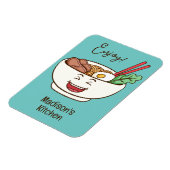 Aangepaste naam en kleur Cute Kawaii Noedels Magneet (Linkerzijde)