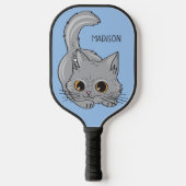 Aangepaste naam en kleur Cute Kitten Pickleball Paddle (Voorkant)