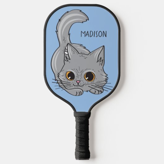 Aangepaste naam en kleur Cute Kitten Pickleball Paddle (Voorkant)
