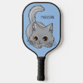 Aangepaste naam en kleur Cute Kitten Pickleball Paddle (Achterkant)