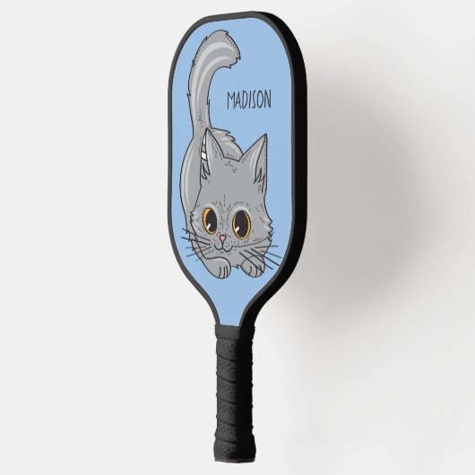 Aangepaste naam en kleur Cute Kitten Pickleball Paddle (Links)