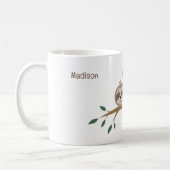 Aangepaste naam en kleur Cute Sloth Koffiemok (Links)