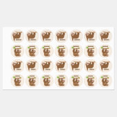 Aangepaste naam en kleur Cute Sloth Labels (Vel)