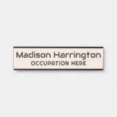 Aangepaste naam en kleur deurbordje (Voorkant)