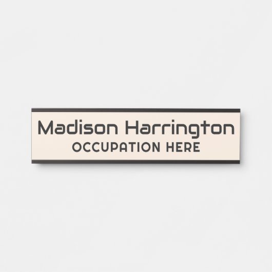 Aangepaste naam en kleur deurbordje (Voorkant)