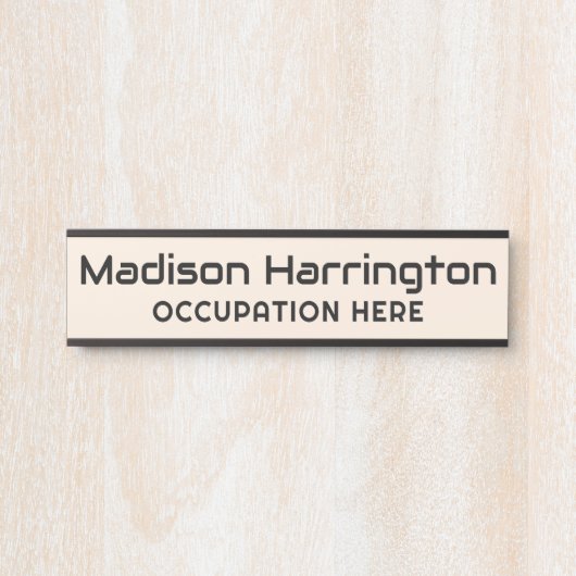 Aangepaste naam en kleur deurbordje (Voorkant)