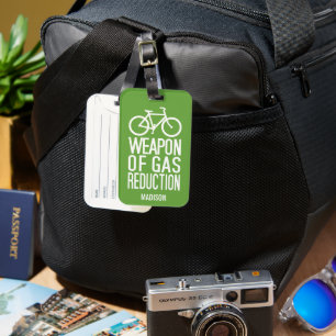 Aangepaste naam en kleur fiets bagagelabel