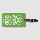 Aangepaste naam en kleur fiets bagagelabel (Voorkant (horizontaal))