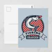 Aangepaste naam en kleur Fisher-briefkaart Briefkaart (Voorkant / Achterkant)
