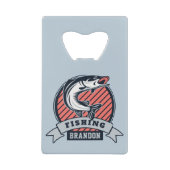 Aangepaste naam en kleur Fisher flesopening Creditkaart Flessenopener (Voorkant)