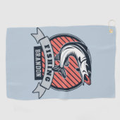 Aangepaste naam en kleur Fisher golfhanddoek (Horizontaal)