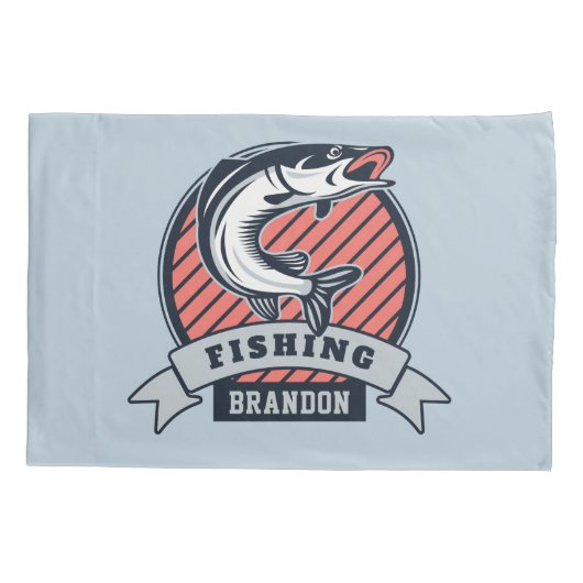 Aangepaste naam en kleur Fisher-kussenslopen Kussensloop (Achterkant)