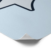 Aangepaste naam en kleur Fisher-poster Poster (Hoek)