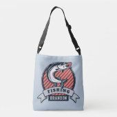 Aangepaste naam en kleur Fisher-tassen Crossbody Tas (Achterkant)