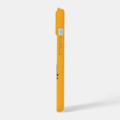 Aangepaste naam en kleur honkbal iPhone 15 case (Linkerkant)