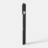 Aangepaste naam en kleur honkbalspeler iPhone 15 case (Linkerkant)