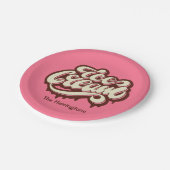 Aangepaste naam en kleur Ice Cream-borden Papieren Bordje (Gekanteld)