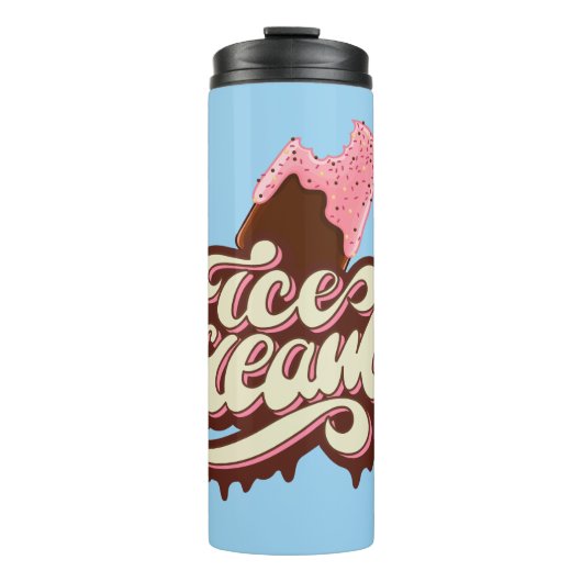 Aangepaste naam en kleur Ice Cream-droogtrommel Thermosbeker (Voorkant)