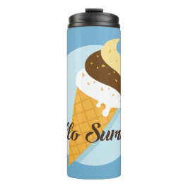 Aangepaste naam en kleur Ice Cream Hallo tumbler Thermosbeker