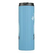 Aangepaste naam en kleur Ice Cream Hallo tumbler Thermosbeker (Achterkant)