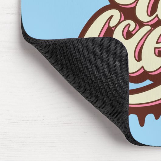 Aangepaste naam en kleur Ice Cream mousepad Muismat (Hoek)