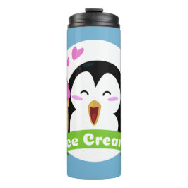 Aangepaste naam en kleur Ice Cream Penguin-tumbler Thermosbeker