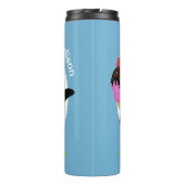 Aangepaste naam en kleur Ice Cream Penguin-tumbler Thermosbeker (Achterkant)