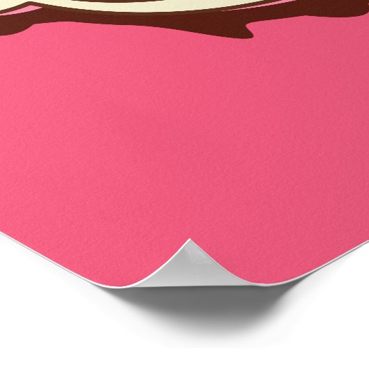 Aangepaste naam en kleur Ice Cream-poster Poster (Hoek)