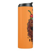 Aangepaste naam en kleur Ice Cream Skull-tumbler Thermosbeker (Gedraaid links)