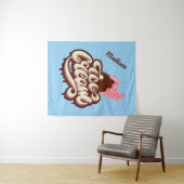 Aangepaste naam en kleur-Ice Cream tapestry Wandkleed (In Situ (horizontaal))