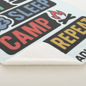 Aangepaste naam en kleur kamperen sherpa deken (3/4)