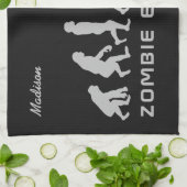 Aangepaste naam en kleur keukenhanddoek Zombie Evo (Gevouwen)