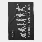 Aangepaste naam en kleur keukenhanddoek Zombie Evo (Verticaal)