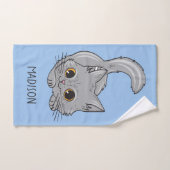 Aangepaste naam en kleur Kute Kittens-handdoekset Bad Handdoek (Handdoek)