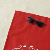 Aangepaste naam en kleur Musical Heart-handdoeken Strandlaken (In situ)