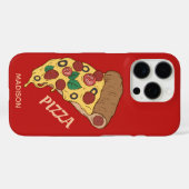 Aangepaste naam en kleur Pizza Slice telefoonhoesj Case-Mate iPhone Case (Achterkant (horizontaal))