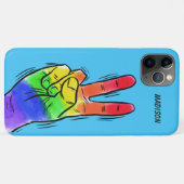 Aangepaste naam en kleur Rainbow Peace-telefoonkwe Case-Mate iPhone Case (Achterkant (horizontaal))
