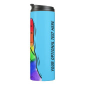 Aangepaste naam en kleur Regenboog Vredesbeker Thermosbeker (Geroteerd rechts)