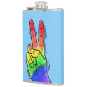 Aangepaste naam en kleur regenboogflesje heupfles (Links)
