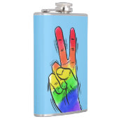 Aangepaste naam en kleur regenboogflesje heupfles (Rechts)