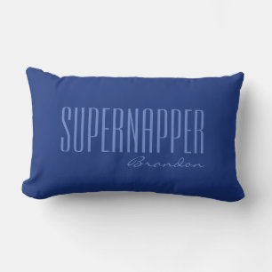 Aangepaste naam en kleur SUPERNAPPER werpen kussen
