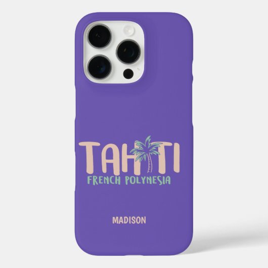 Aangepaste naam en kleur Tahiti Case-Mate iPhone Case (Achterkant)