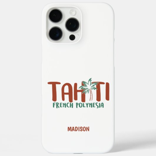 Aangepaste naam en kleur Tahiti Case-Mate iPhone Case (Achterkant)