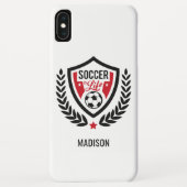 Aangepaste naam en kleur Telefoongevallen Voetbal  Case-Mate iPhone Case (Achterkant)