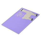 Aangepaste naam en kleur voor Cool Llama Notitieblok (Schuin)