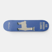 Aangepaste naam en kleur voor Cool Llama Persoonlijk Skateboard (Horizontaal)