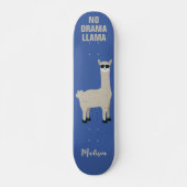 Aangepaste naam en kleur voor Cool Llama Persoonlijk Skateboard (Voorkant)