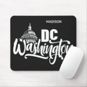 Aangepaste naam en kleur Washington DC Muismat (Met muis)