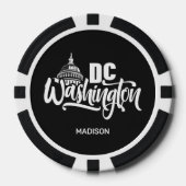 Aangepaste naam en kleur Washington DC Poker Chips (Voorkant)