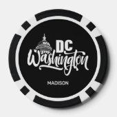 Aangepaste naam en kleur Washington DC Poker Chips (Achterkant)